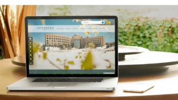 Laptop displaying the Jefferson County, CO website