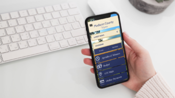 Phone screen displaying the website of Madison County, VA