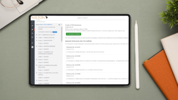 Tablet displaying Milton, GA website