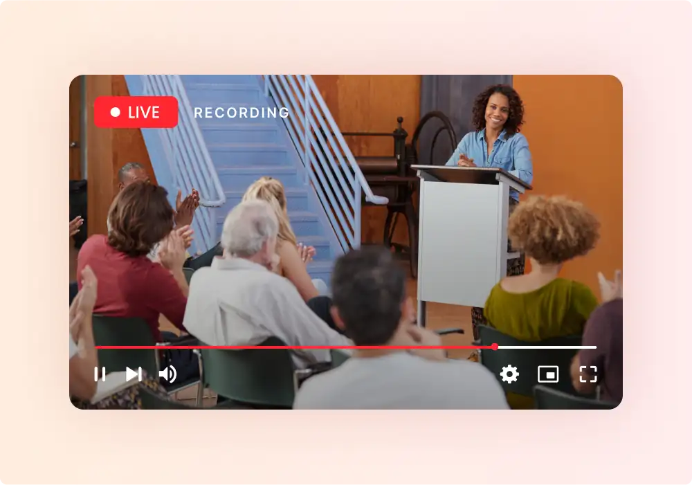 embedded video of a public meeting on a government website